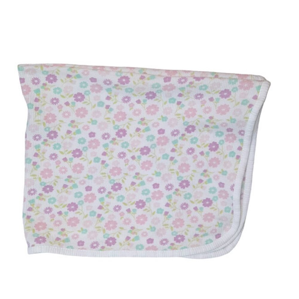Parents Choice Floral Thermal Waffle Weave Security Lovey Blanket 25"X32"